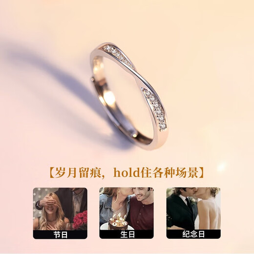 China Gold Möbius Pure Silver Ring for Women Silver Jewelry Living Ring Birthday Gift for Girlfriend and Wife Wedding Anniversary Möbius Ring for Women Ring + Certificate Gift Box