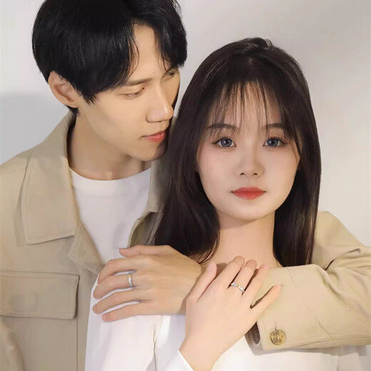 Mendali Couple Ring S999 Silver 2025 New Niche Pairing Ring 520 Gift for Boyfriend and Girlfriend with Engraving Customization Wutong Pairing Ring Local Warehouse, Next Day Delivery