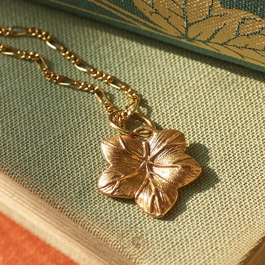 Lierui original handmade small 18K gold ivy gold coin pendant light luxury high-end temperament pendant small (customized 18K yellow)