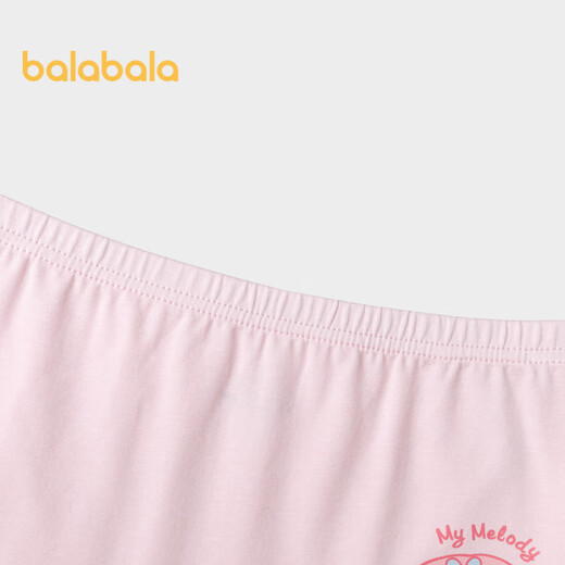 Balabala Melody co-branded girls' underwear cotton boxer children's four-corner unclip PP three-pack 209925170025