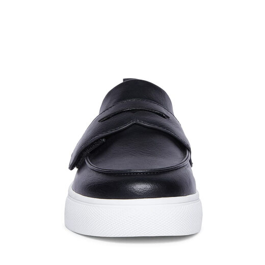 STEVE MADDEN Boys' Adaptive Cooper Loafers Black//White 2 Little Kid