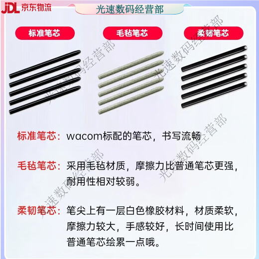 笔芯数位板CTL672 472 6100 671影拓651 660手绘...  0x0cm 原装一代柔韧笔芯5支装 送换笔