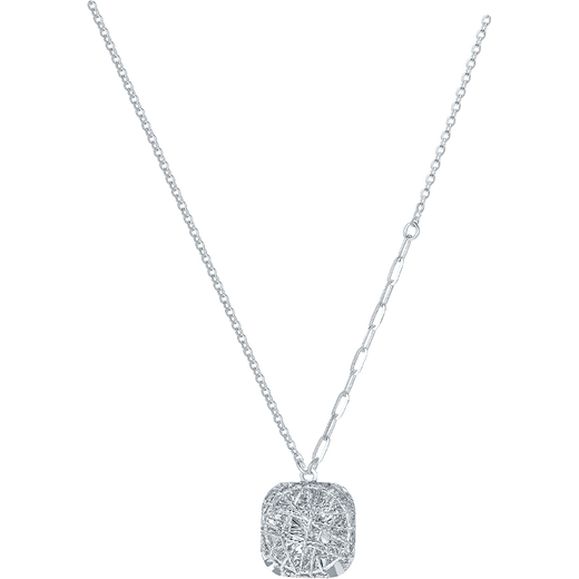 Saturday Fortune PT950 Platinum Necklace for Women Sparkling Sugar Cube Platinum Pendant B0615211 About 4.18g 40+5cm Gift