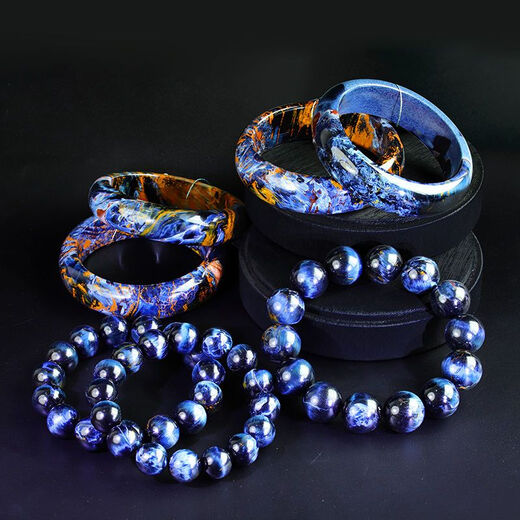 Confucian collection-grade Peter stone bracelet for men and women, Namibia Storm Blue Cat's Eye Crystal Symphony Map Bracelet, 6mm smart type and exquisite packaging