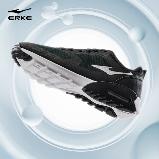 Hongxing Erke men's shoes air-cushion sports shoes casual shoes black non-slip shock-absorbing running shoes soft sole rebound lightweight running shoes for men