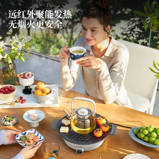 Mofei Electric Mofei Tea Stove 6083 Household Appliances Full Set Electric Stove Indoor Electric Ceramic Stove Set Internet Celebrity Waiju Tea Stove MR6083 Deep Space Gray 0.65L - National Warranty 2 Years