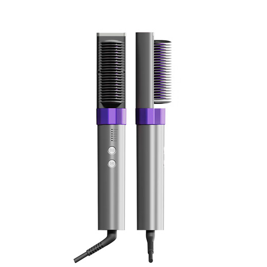 Golden Rice Plasma Hair Straightening Comb to improve frizz. Yang Chaoyue's same model. Straight plate clip, curling and straightening dual-use hair care high cranial hair curling iron. Plug-in model KD3821 purple is a must-have for travel.