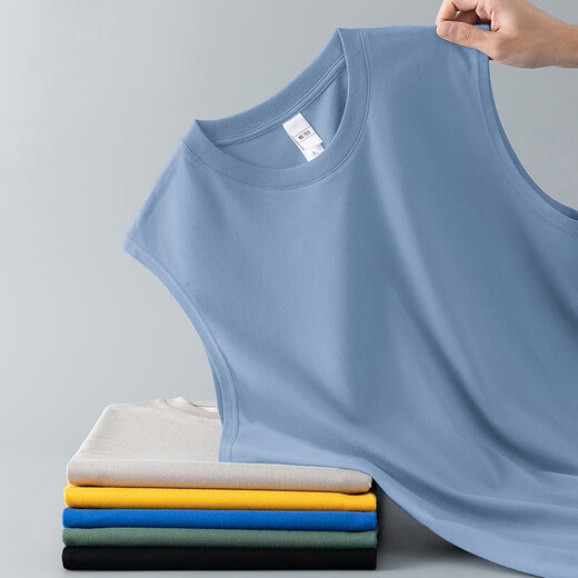 Clearance sports vest men's trendy summer loose solid color sleeveless t-shirt for outdoor wear fitness sports vest sweatshirt Cooling vest clearance Brick red 2XL Recommended weight 125-135 Jin Jin equals 0.5 kg Can be worn