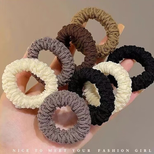 Jiuweiya headband new high-end rubber band hair tie, good-looking, non-stop, funny, high-elastic and durable hairband headwear JYFQ126# mixed color 10 bags