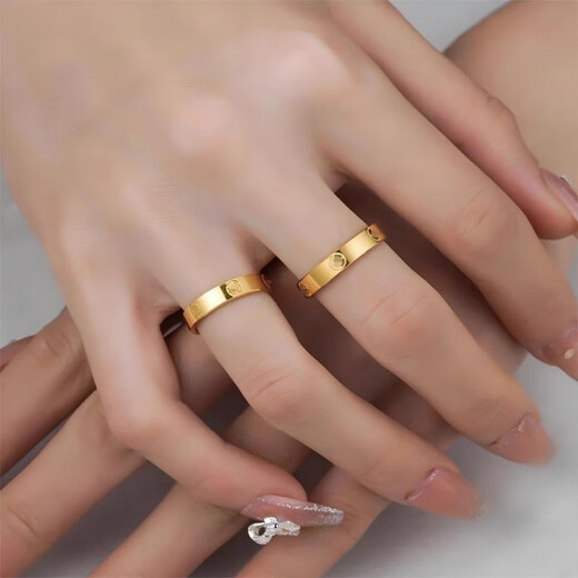 DL 1998 Fat Donglai same style sand gold ring special offer classic Kaga couple ring ins light luxury fashion ring No. 10 weight 160-200Jin Jin is equal to 0.5 kg