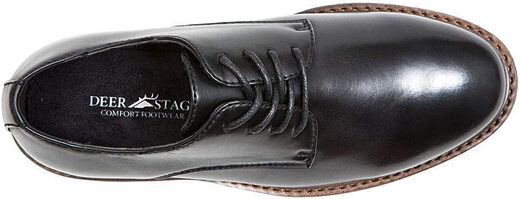 Deer Stags Boys Denny Oxford Shoes, Black//White Black//White 4 Big Kid