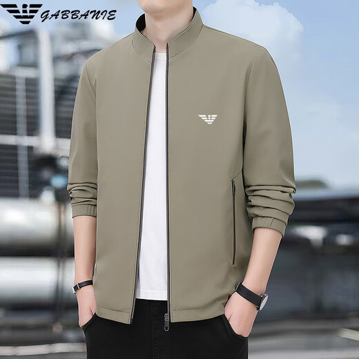 AX Armani high-end no-iron men's jacket spring and autumn 2025 new business casual stand collar men's jacket medium dark blue official 2XL 135-150Jin Jin equals 0.5 kg