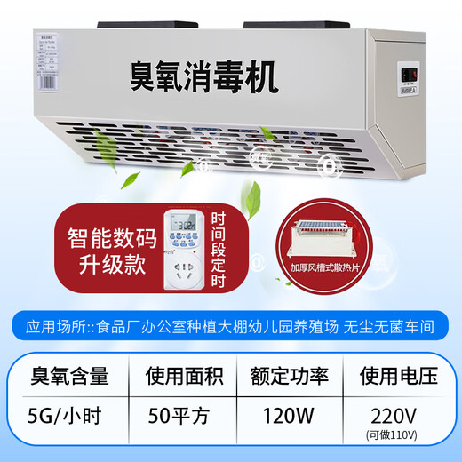 Fenrui wall-mounted ozone disinfection machine generator garbage room food factory workshop deodorization sterilization medical small high concentration 5g time period intelligent timing