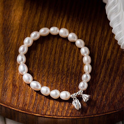 BZK Pure Silver Two Worlds Happy Pearl Lotus Bracelet New Exquisite Bracelet Bracelet Heart Suiwuwu Pearl Lotus Yichangqingsu 1.126599g New store opened, sold out