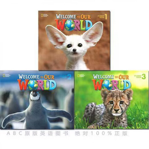 【京旗速发】美国国家地理幼儿入门启蒙英语教材Welcome To Our World可点读 第二版1-3级课本+练习册