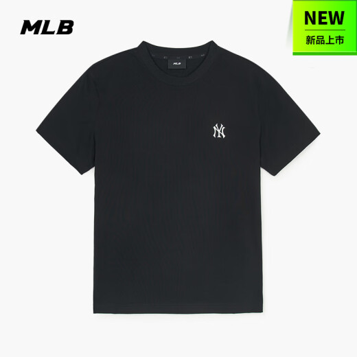 MLB短袖T恤男女时尚夏季休闲经典纯色圆领25新款3ATSB0153-50BKS-L