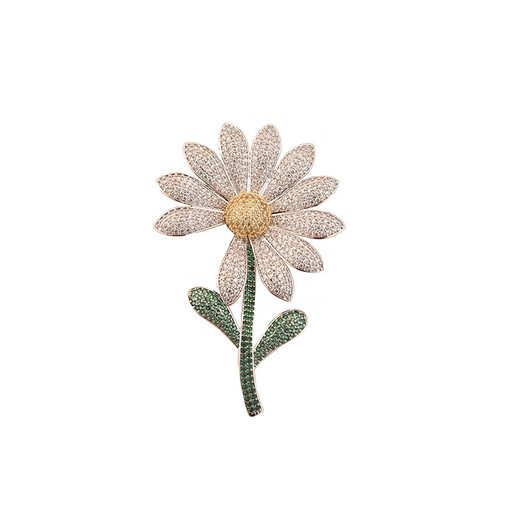 QUAMER gold store Kwon Zhilong's same style daisy corsage suit collar badge brooch matching accessories Korean same style daisy brooch