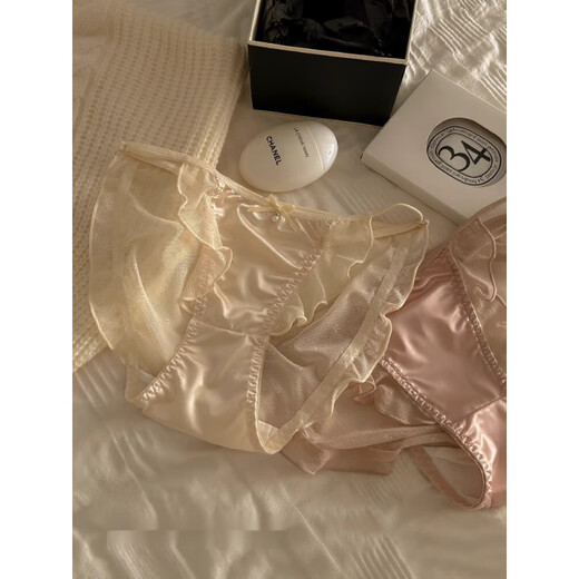 坠倾4条法式纯欲丁字裤性感内裤女生纯棉低腰性感2025新款蕾丝三角裤 Y3882-黑色 L 适合90-110斤