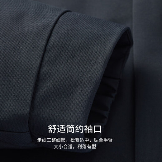 Shanshan jacket men's spring and autumn business casual commuting solid color stand collar zipper windproof and smooth men's clothing