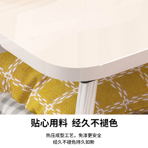 Kunfeng Dormitory Bed Computer Desk Student Bedroom Folding Study Table Rental House Simple Desk Home Lazy Small Table White 30*50*23 Flat Style Straight Legs