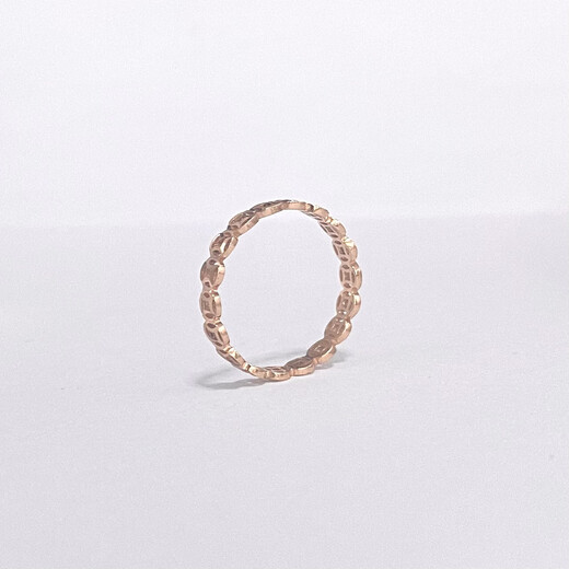 Ally Jewelry 18k gold platinum gold rose gold hollow copper coins to make money soon ladies pair ring tail ring 18K rose gold 15# 1.23g