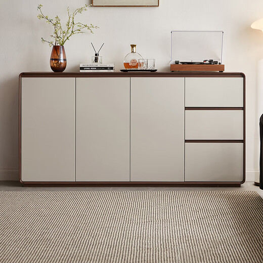 Lin's home sideboard integrated wall storage storage cabinet bucket cabinet living room kitchen household Lin's Wood Industry RU1T