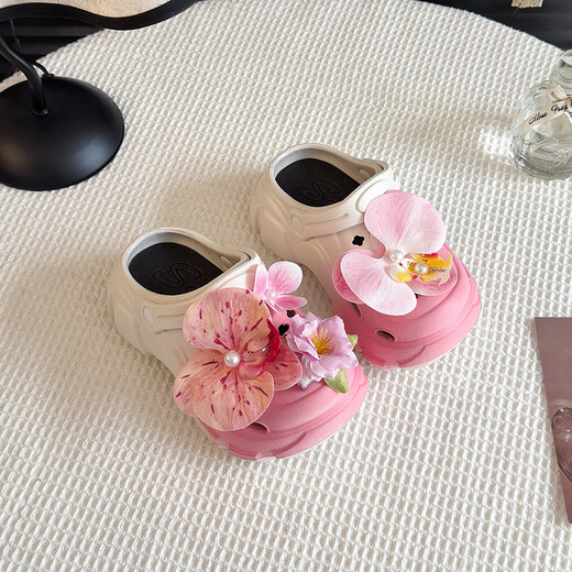 Hualin Fashion Children's Eva Hole Schuhe simulierte Phalaenopsis Anti-Rutsch-Strand-Strandruhrschuhe Gradient Purple 26-27