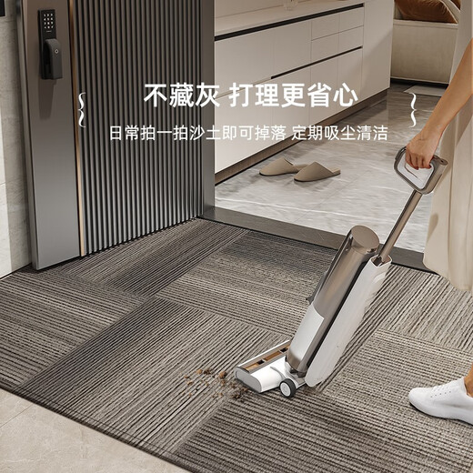 
Derenkafu brand entrance door floor mat 2024 new high-end sense entrance door foot mat anti-slip door mat entrance mat entrance carpet gray color 15271 60cm*90cm [upgraded 9th generation dirty-resistant Falman Velvet