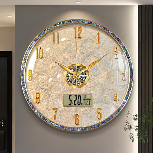 ZUNELL wall clock living room 2026 new light luxury high-end home high-end modern simple high-end art clock wall hanging perpetual calendar small size
