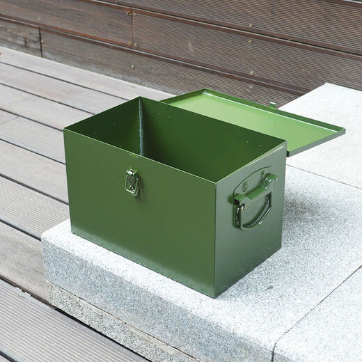 Ye Yu Hardware Tool Box Home Multifunctional Storage Box Car Iron Portable Electrician Stainless Steel Box Large Turnover Box Black 31*19*20 (Full Welding 1.0)