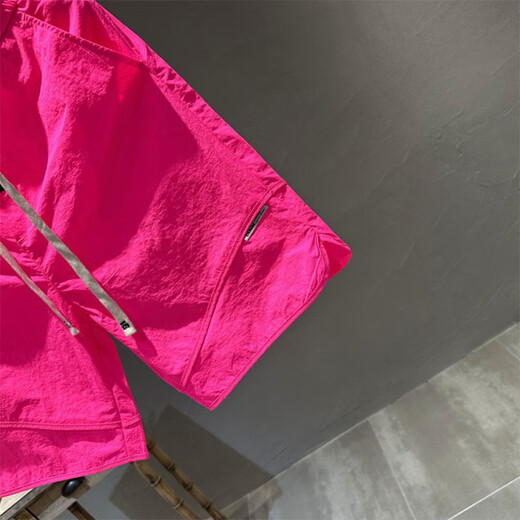 常缕竺美式高街风速干短裤男夏季薄款多巴胺运动五分裤百搭休闲沙滩裤子 9227休闲裤-玫瑰粉 33 (145-155斤)