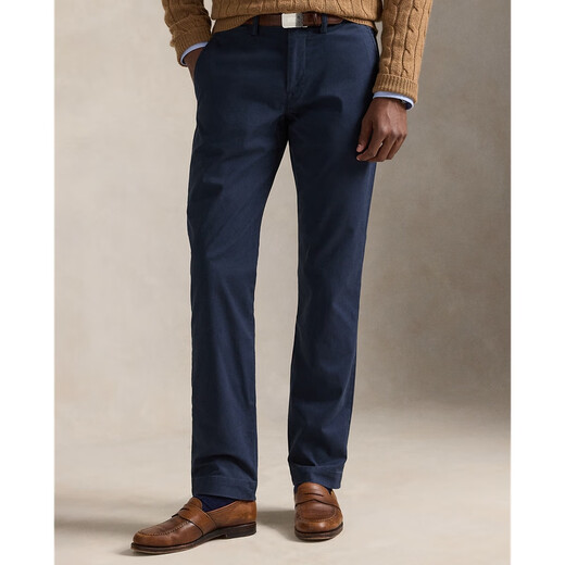 Ralph Lauren Pantalon chino classique stretch droit pour homme RL12171 410-Bleu marine 28 30