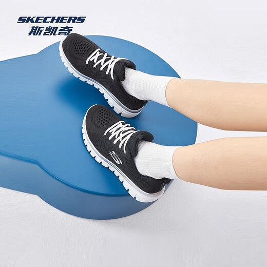 Skechers men's and women's shoes running shoes travel shoes breathable sports mom comfortable walking shoes 12615