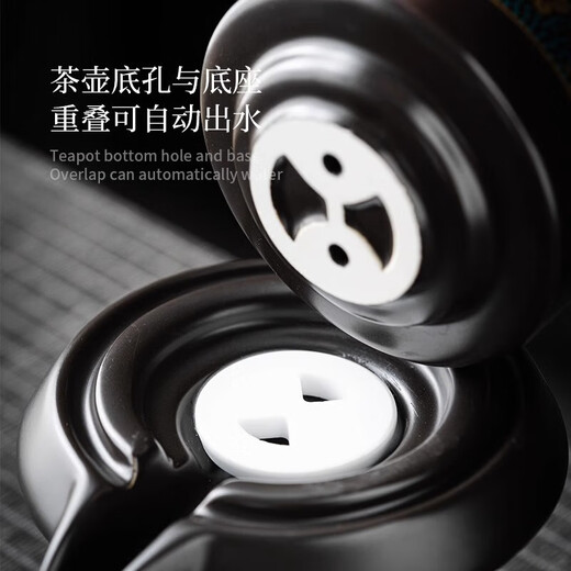 Lazy tea set set for home light luxury high-end office automatic tea making artifact accessories Kung Fu tea cup tea kettle automatic tea set 9 pieces without tea tray