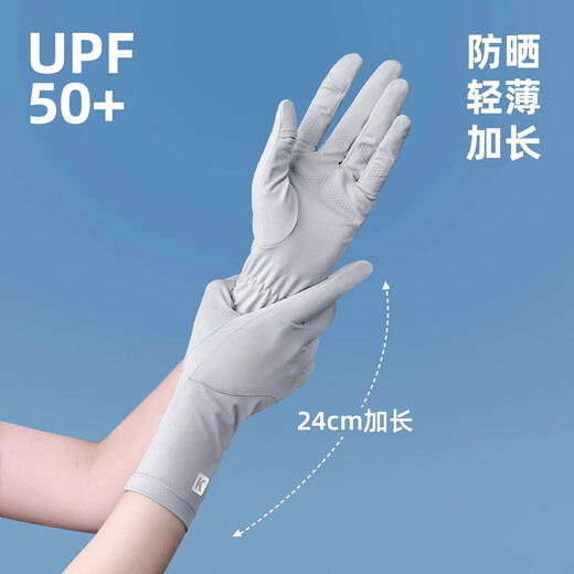 Солнцезащитные перчатки Catman для вождения электромобилей Жен. Защита от ультрафиолета Специальные велосипедные перчатки с полным пальцем Ледяной шелк Сенсорный экран Лето Тонкий стиль Серый Один размер