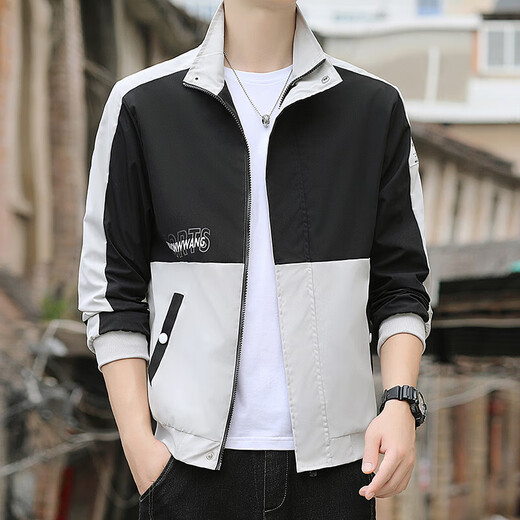 胖东来夹克男士外套2022新款春秋季立领潮流工装百搭加绒冬 6189黑色【春秋款】 M