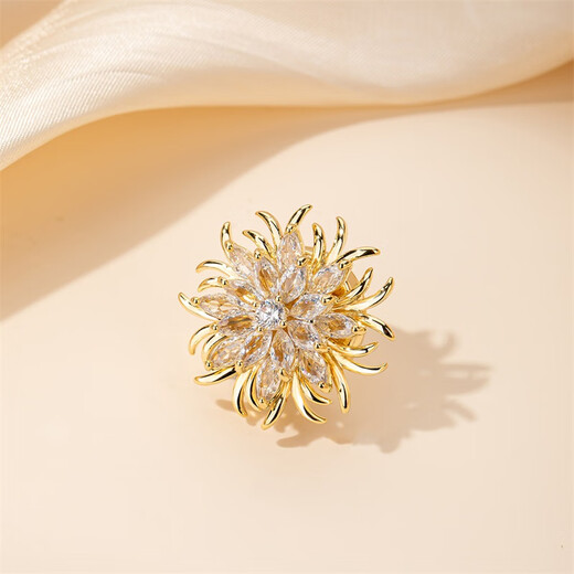 Qlady fireworks brooch, high-end female corsage, exquisite niche design, silk scarf buckle, magnetic buckle, anti-exposure buckle, birthday gift