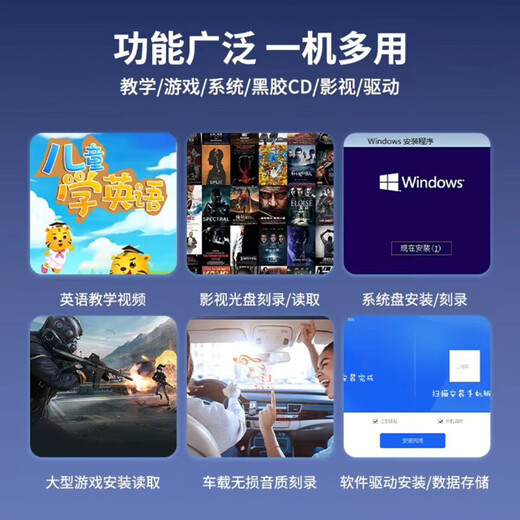 Externes optisches Laufwerk von Lenovo, externer DVD-Recorder, mobiles optisches Laufwerk, externes optisches Laufwerk, tragbares optisches Laufwerk für Laptops, externes Lesegerät und Brenner, schwarzes GP95-Dual-Interface, optisches Blu-ray-Laufwerk (U+C-Anschluss)