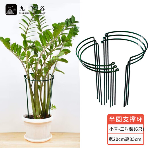 Jiuqiangu Plant Support Frame Gardening Flower Stand Balcony Garden Hydrangea Rose Climbing Semicircle 20*35CM 3 Pairs 6393