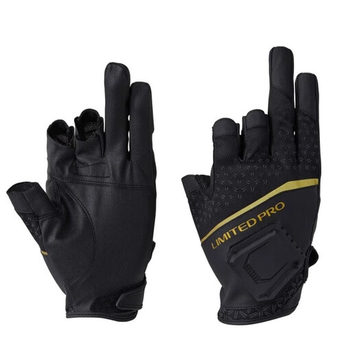 SHIMANO 25 models GL-008Y/GL-009Y/GL-062Y lure spring and summer sun protection fishing gloves GL-008Y black with 3 fingers exposed L