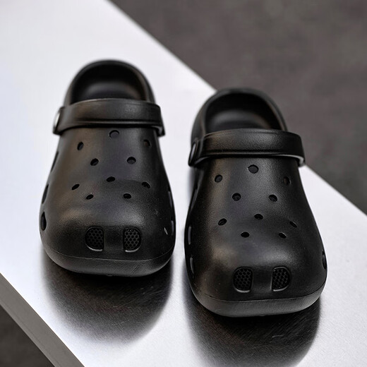 猫人儿童洞洞鞋女夏季海边沙滩凉鞋户外防滑增高厚底休闲鞋男2025新款 白色 37 【36/37通码】