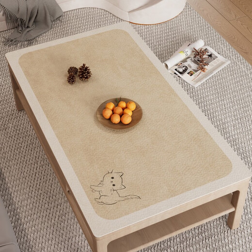 
Japanese simple and elegant tea table mat without washing, waterproof and oilproof leather table mat table cloth rectangular dining table mat tabletop protection mat A1049 turns waste into treasure 45*80cm