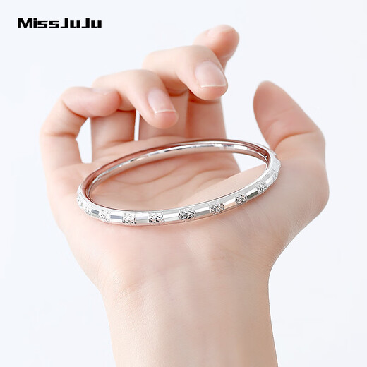 Miss JuJu pt950 Platinum Bracelet Women's New Fashion Semi-Solid Platinum Star Track Perfect Round Bracelet Deposit Customized Other Specifications