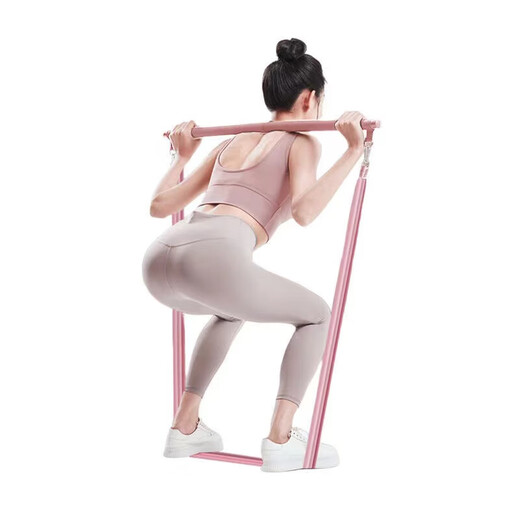 Hengweian Back Training Tension Rope Multifunctional Tension Belt Fitness Resistance Stretch Belt Tension Yoga Pilates Shoulder Opening and Back Beauty Equipment 125 lbs - Tension Rope + Push-Pull Rod 13-piece Set