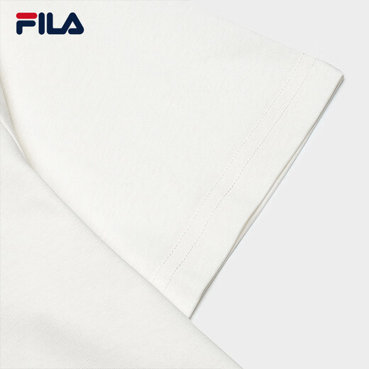 FILA official unisex knitted T-shirt 2025 summer pure cotton loose casual couple short-sleeved T-shirt