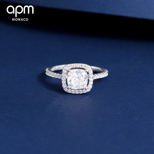 APM Monaco small sugar cube pavé ring, light luxury and high-end gift box, 925 silver ring, women's model A22025OX