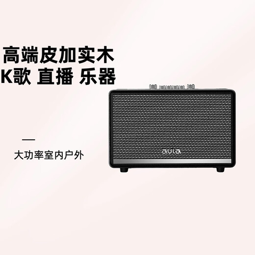 Awola Retro Bluetooth Speaker Teaching and Teaching Musical Instruments Playing and Singing Amplifier Charging Dual Microphones Musical Instruments Playing Outdoor Karaoke AK812 Four Speakers 130W Power Dual Microphones