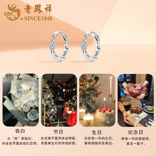 Lao Fengxiang Twist Mobius Earrings for Women, Light Luxury Niche Ear Captive Hole Earrings, Valentine's Day Birthday Gifts/Next Day Delivery - Twist Mobius Earrings