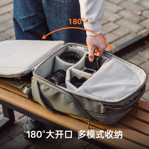 PGYTECH Camera Bag Dandelion OneGoLite Photography Bag SLR Mirrorless Camera Bag Multifunctional Computer Backpack Anti-splash Fabric Urban Commuting Lightweight Backpack 22L Jungle Green