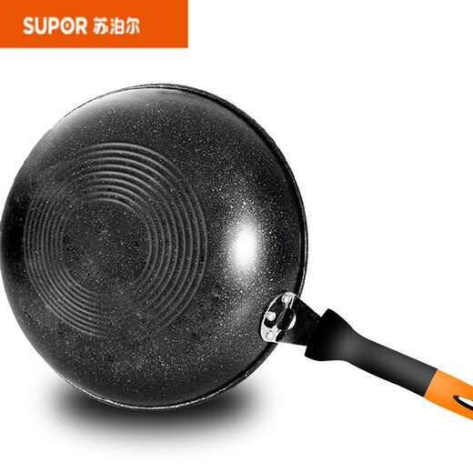 苏泊尔（SUPOR）【30天3893件】尤米麦饭石平底炒锅不粘锅32cm轻油烟铁锅厨房电磁 升级加厚 单独锅体【无盖】 34cm